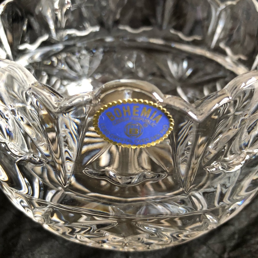 Bohemia Czech Republic Lead Crystal 5” Bowl - Picture 2 of 14